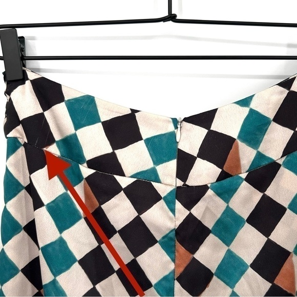 PatBO Pants Wide Leg Check Print High Waist Multicolor Size 8 - Picture 9 of 11